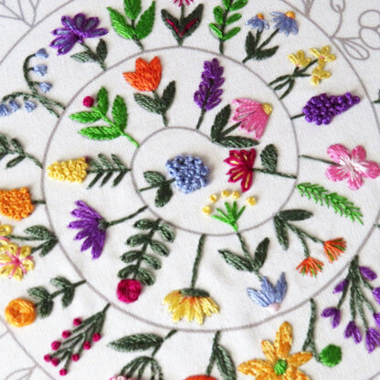 Round and Round the Garden Hand Embroidery Pattern