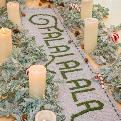 Falalalala Knit Table Runner