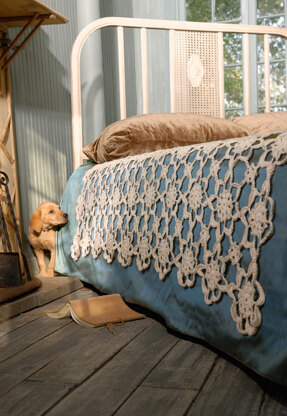 Crochet Coverlet in Blue Sky Fibers Skinny Cotton