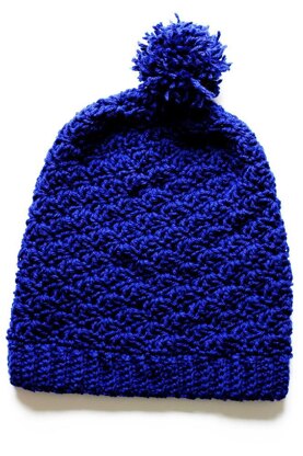 Cobalt Pompom Beanie