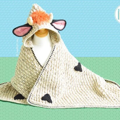 Luna the Moo-Moo Cow Hooded Blanket