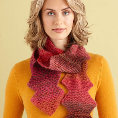 Brilliant Zig Zag Scarf in Lion Brand Amazing - 90308D