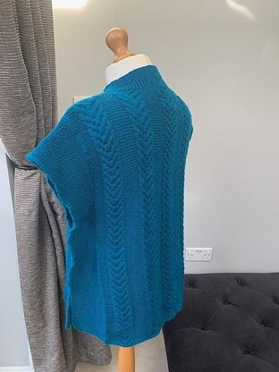 Cabled Poncho