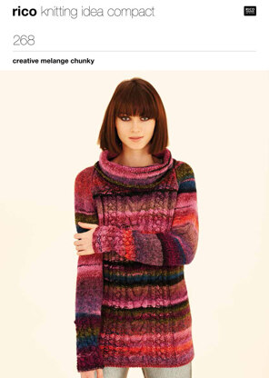 Creative Melange chunky - Rico Design - 072 (lilas clair orange) - 50 GR 95  M - Oeko-Tex