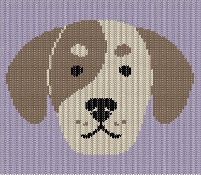 Patch Eyed Puppy Dog Knitting Chart