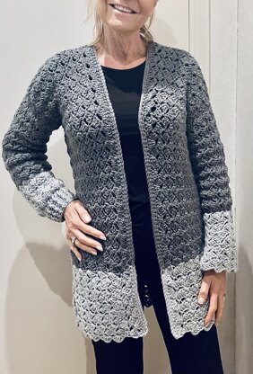 "Johanna"  two-toned cardigan-PATTERN