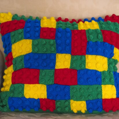 Lego inspired cushion cover