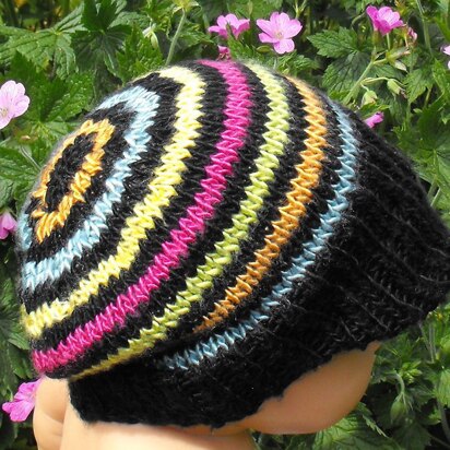 Baby Silk Striped Peak Beanie Cap Hat