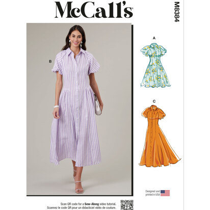 McCall's Misses' Shirtdress M8384 - Sewing Pattern