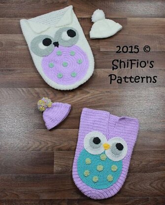 Ollie the Owl Cocoon Crochet Pattern #331