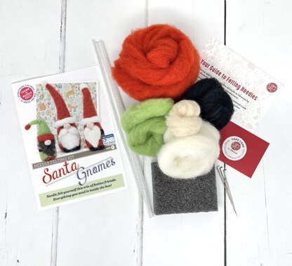 The Crafty Kit Company Ltd Santa Gnomes Needle Felting Kit - 190W x 290H x 94D