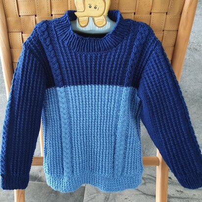 Preston - Child’s cable and rice stitch jumper