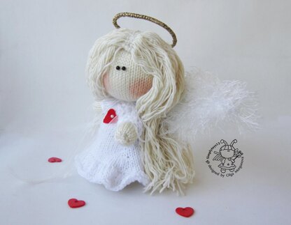 Pebble doll Angel