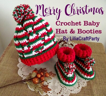 Christmas Baby Booties