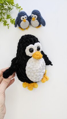 Crochet penguin pattern, easy crochet amigurumi animal, crochet plush pattern