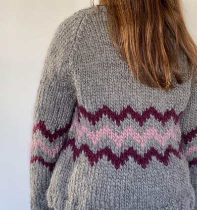 Chevron Sweater Cardigan