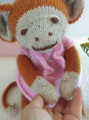 Arisha monkey knitting pattern.Knitted doll patterns, Animal knitting patterns