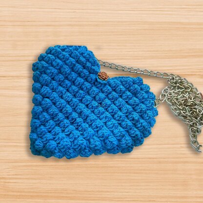 Crochet Heart Bag Pattern – PDF + Video Tutorial