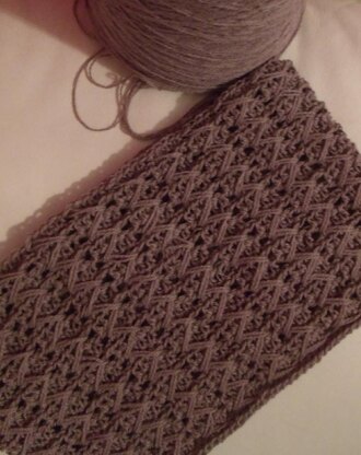 Cowl Infinity Scarf with Zig Zag Pattern