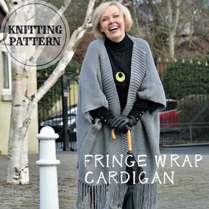 Fringe Bottom Wrap Cardigan