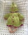 Double Frilled Dress and Hat (no. 102) for Doll, Premature or Newborn Baby