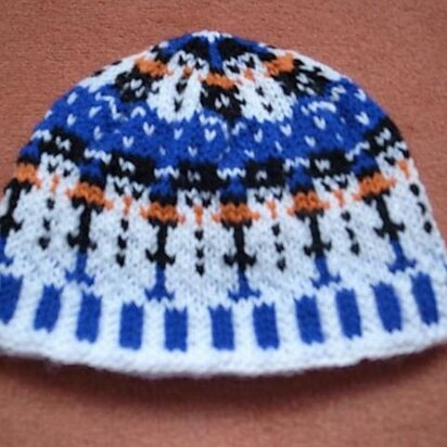 Little Snowman beanie - knitting pattern