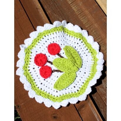 Cherry Dishcloth in Lily Sugar 'n Cream Solids