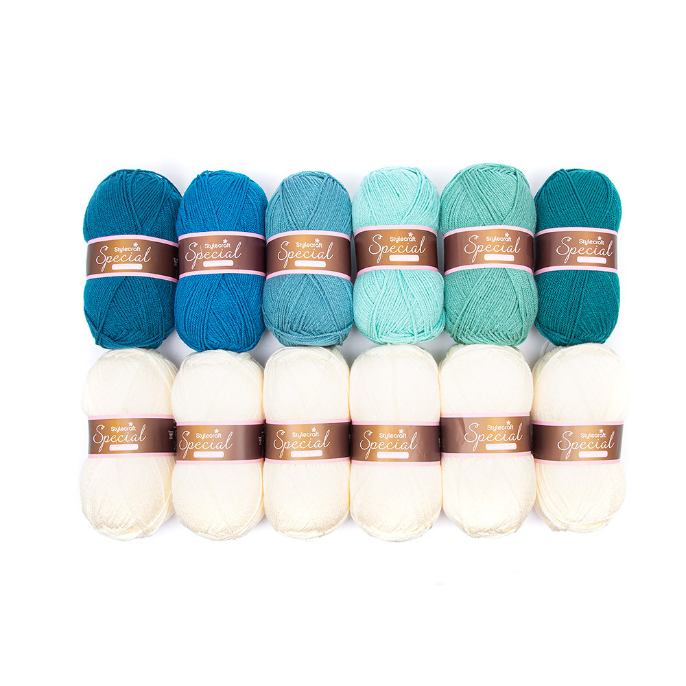 Queen Blanket Small Size by Tinna Thorvaldar - Stylecraft Special DK 12 Ball Colour Pack - view 5