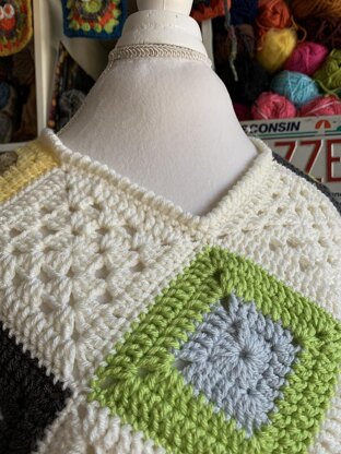 Scrappy Squares Poncho