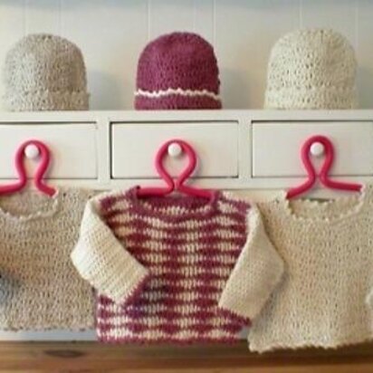 Making Waves Baby Sweater & Hat Set