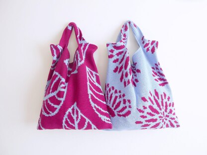 Dahlias and leaves bags