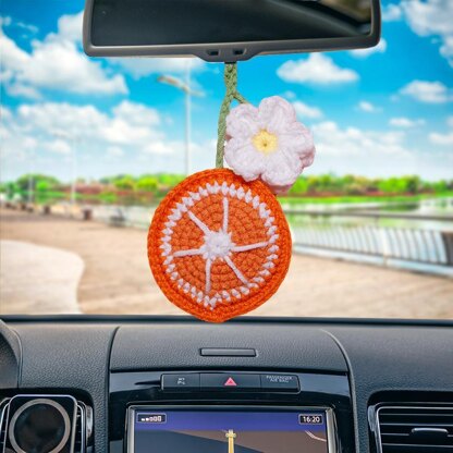 Orange Daisy Car Hanging