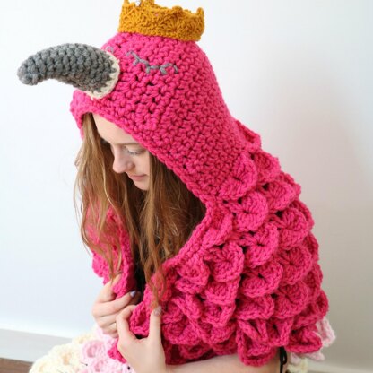 Hooded Flamingo Blanket Costume