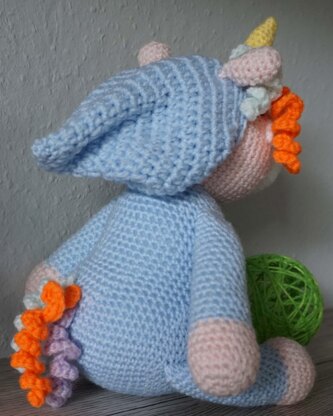 Amigurumi Häkelanleitung schlafendes Einhorn