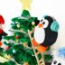 Crochet penguins. Christmas tree. Xmas decoration. Holiday decor