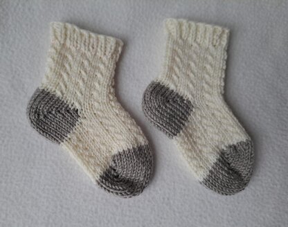 Wee Cable Baby Socks