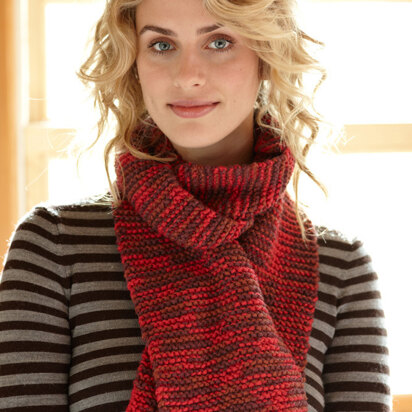Easy Berry Scarf in Lion Brand Nature's Choice Organic Cotton- L0472