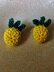 Crochet Pineapple Stud Earrings