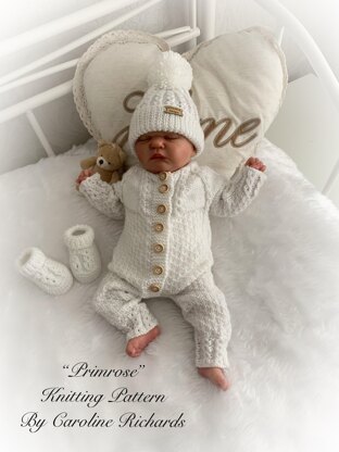 Primrose romper set with bobble hat