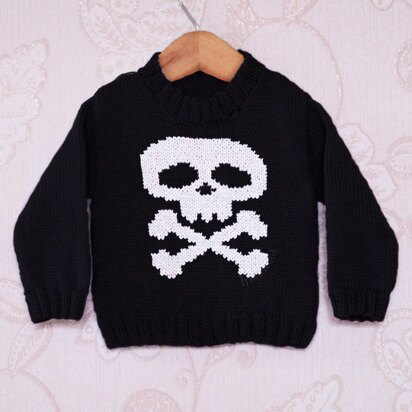 Intarsia - Skull & Crossbones Chart - Childrens Sweater