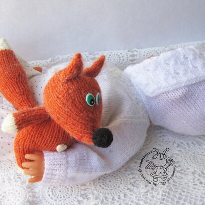 Toy for sleep. Fox for small babies - knitting pattern