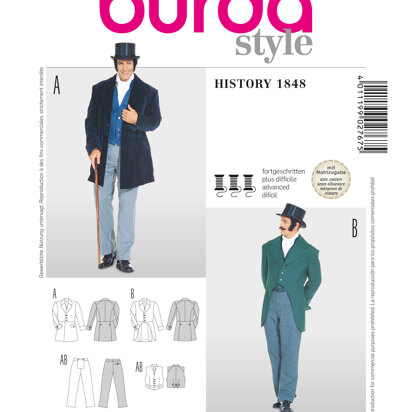 Burda Style History 1848 Costume Sewing Pattern B2767 - Paper Pattern, Size ONE SIZE