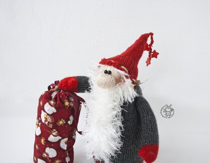 Santa doll knitted flat