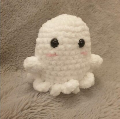 Crochet fluffy ghost