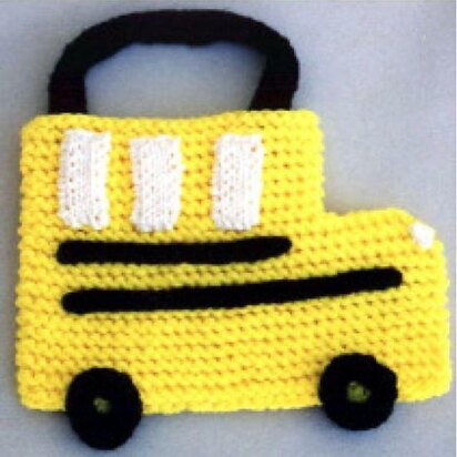 School Bus Tote Bag - knitting pattern