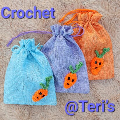 Easter Carrot Applique Gift Bags