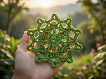 Crochet Round Coaster – Easy Granny Motif Pattern with Video & PDF