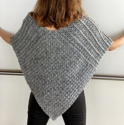 Crochet Poncho Pattern: Two Rectangles Wrapcho