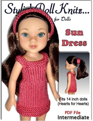 Sun Dress, Fits Hearts for Hearts dolls, 14 inch.