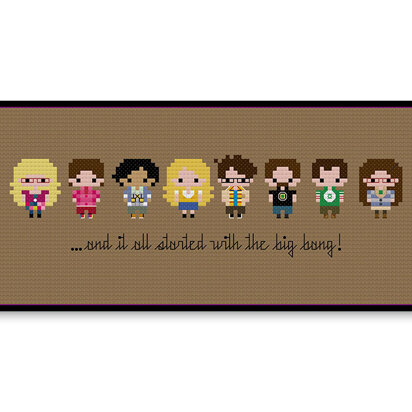 The Big Bang Theory Bite Size - PDF Cross Stitch Pattern